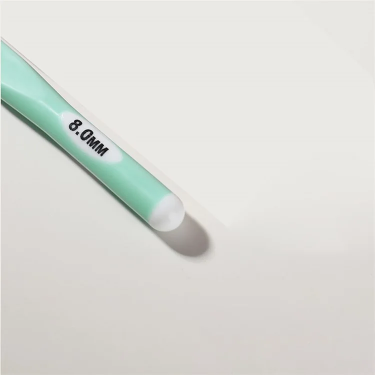 CH138-2 1Peça 8mm Agulha de Tricô com Empunhadura Macia Ergonômica, Agulha de Crochê para Tecelagem, Ferramenta de Artesanato DIY - Verde