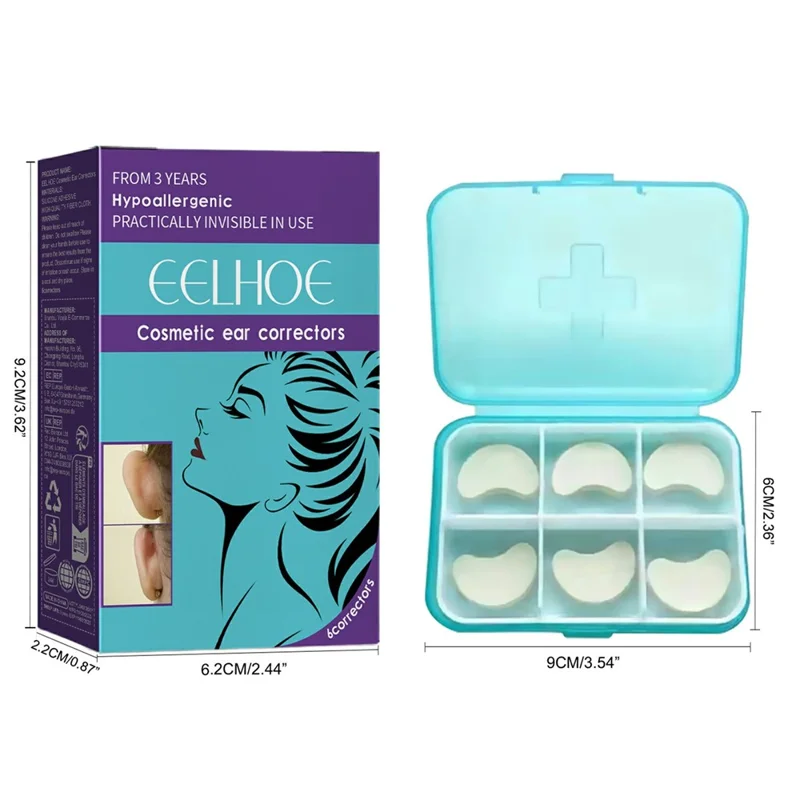 EELHOE 6 Unidades Adesivos Corretores de Orelha, Adesivos de Suporte de Orelha, Remédios para Orelhas Protuberantes, EEA08-A150-6-BU1