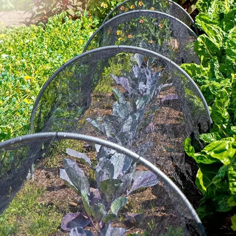 2.4 x 4m Outdoor Garden Mosquito Net Insect Barrier Vegetable Tent Plant Protective Cover for Patio / Yard / Greenhouse - White