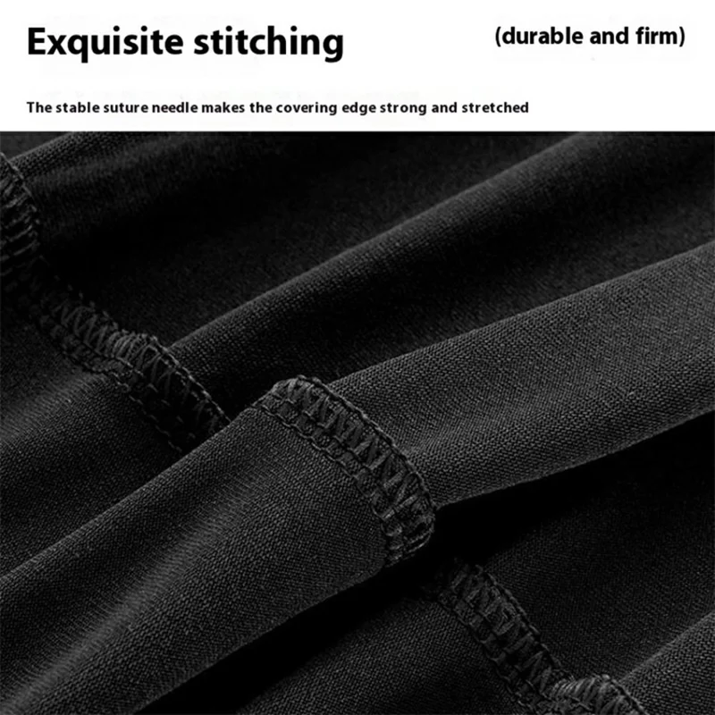 Gonna da tavolo rotonda da 5 piedi con gonna elastica monocolore per matrimoni, banchetti e feste - Nero