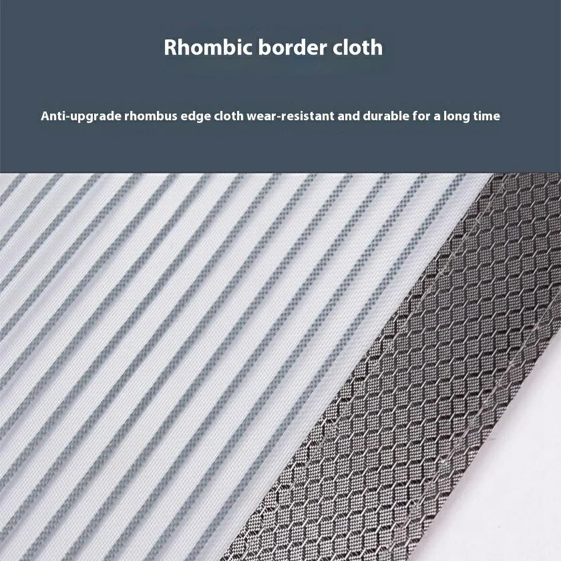 100 x 210 cm Magnetische Fliegengittertür für Schlafzimmer und Patio - Mückenschutz-Vorhang ohne Bohren - Grau gestreift