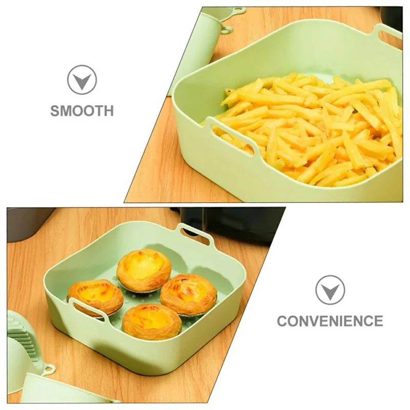 Molde de pastel de silicona plegable para horno de aire de 20 cm, resistente al calor (Sin BPA, Certificado FDA) - Cian