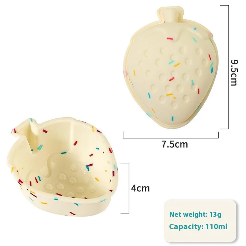 10PCS Moules en silicone pour pâtisserie, Coupe-gâteaux antiadhésifs (Sans BPA, Certifié FDA) - Fraise