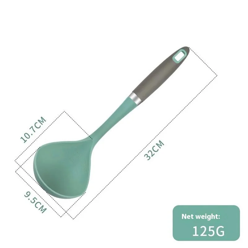 4Pcs / Set Silicone Kitchen Utensils Spatula Ladle Non-Stick Pan Cooking Tools (BPA Free, FDA Certified)
