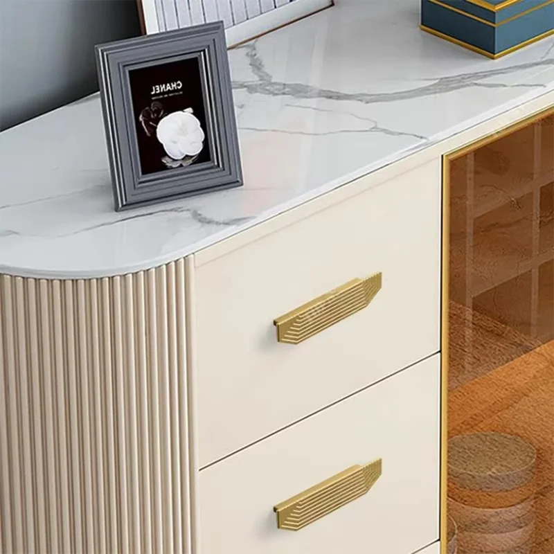 TNH3311 Style C Size M Copper-Colored Drawer Pull Handle Wardrobe Cabinet Aluminum Alloy Handle