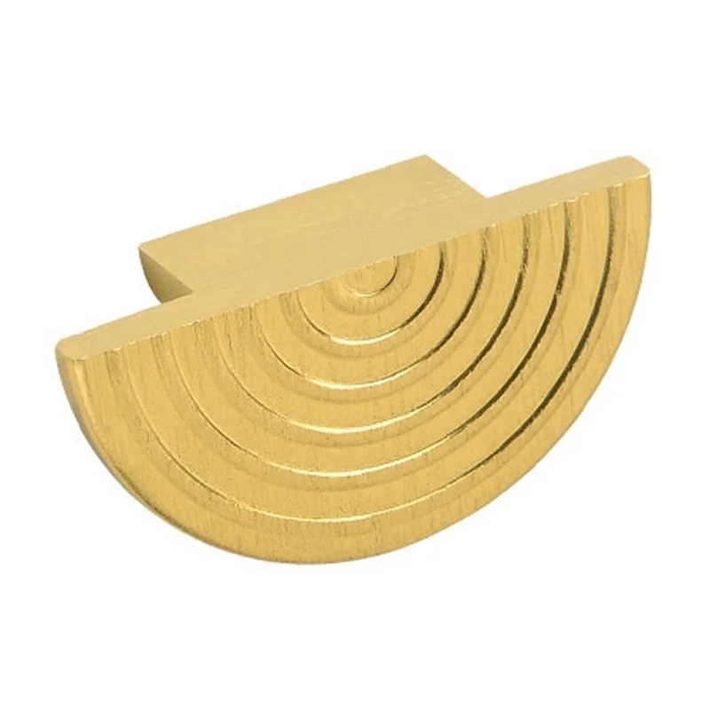 New Chinese Style Copper Tone Drawer Pull Handle Furniture Cabinet Handles, H3315 Single Hole Half Round