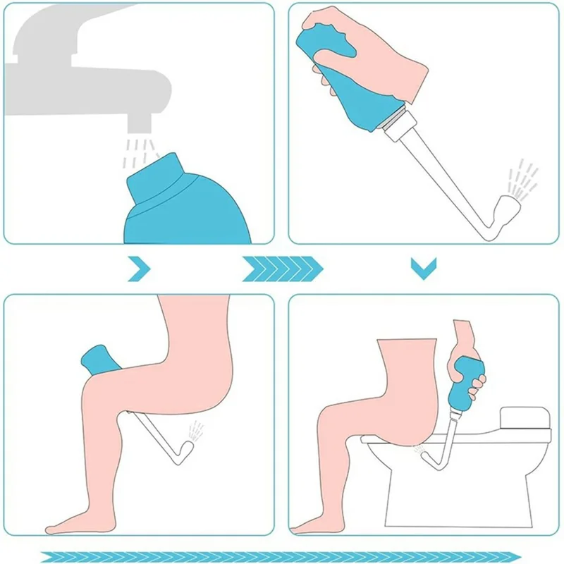 360ml Tragbare Bidet-Sprühflasche für Frauen zur Perinaalpflege nach der Geburt und persönlichen Hygiene - Blau