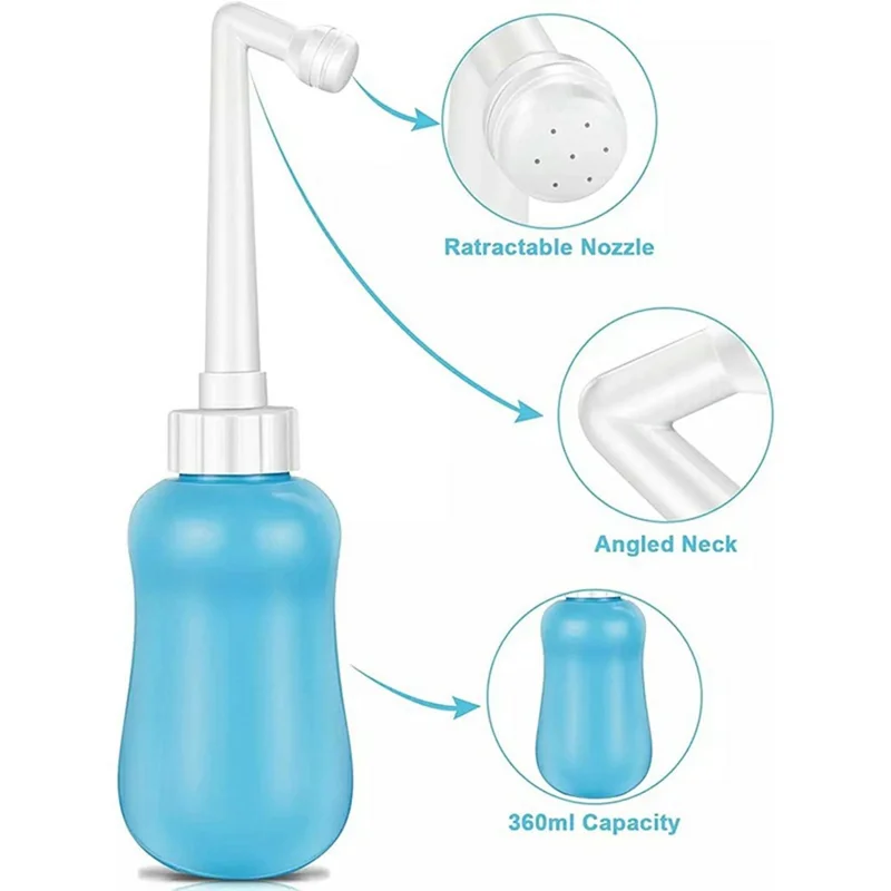 360ml Tragbare Bidet-Sprühflasche für Frauen zur Perinaalpflege nach der Geburt und persönlichen Hygiene - Blau