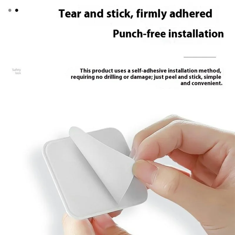 FQ3 Multifunction Child Safety Lock for Window Door Refrigerator Cabinet 3mm Steel Cable Lock - Black Oval