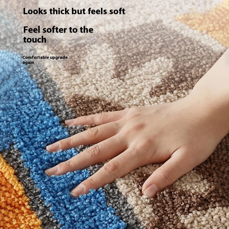 Tapis de bain 50 x 80 cm en microfibre absorbant et antidérapant, séchage rapide, pour la maison - Le Nil / Gris
