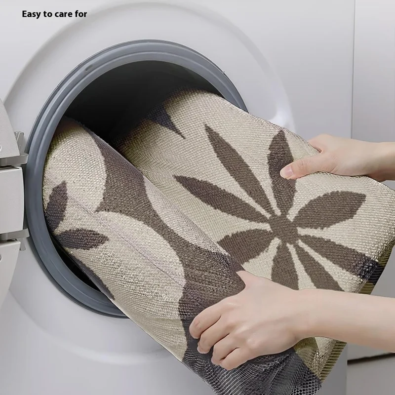 Tapis de salle de bain de 50 x 80 cm à motif floral, séchage rapide, antidérapant, doux au toucher, pour la maison / toilettes - Fleur de café