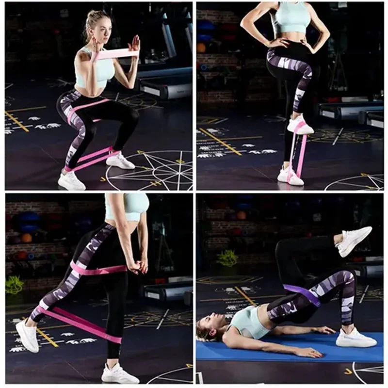 5 Peças de Bandas Elásticas de Látex Natural para Mulheres - Bandas de Resistência para Agachamento, Yoga, Fitness e Treino de Força - com Bolsa de Armazenamento Vermelha