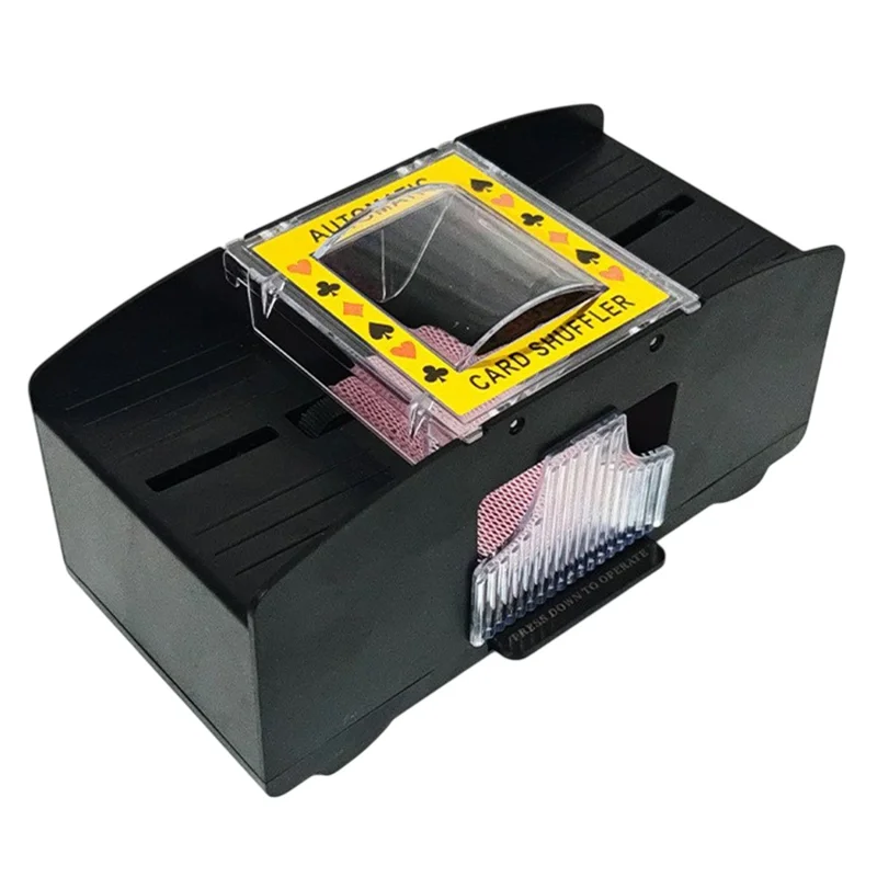 Automatischer Kartenmischer für 2 Kartendecks, batteriebetrieben, elektrische Poker-Mischmaschine