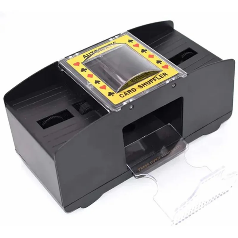 Automatischer Kartenmischer für 2 Kartendecks, batteriebetrieben, elektrische Poker-Mischmaschine