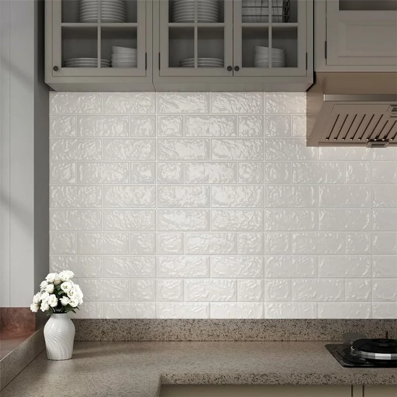 3D Self-Adhesive Wall Stickers XPE Foam 35 x 38.5cm Small Size Decorative Gift Brick Pattern Wall Decals - Black