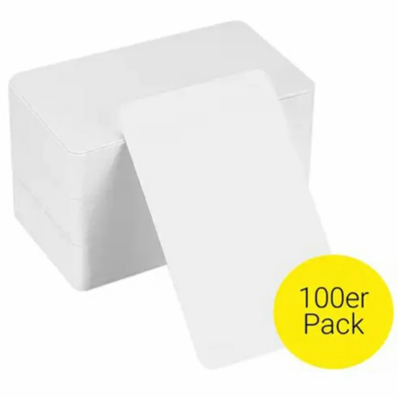 100 Stück Blanko Mini-Karten DIY Basteln Lesezeichen Wort Lernen Signatur Papierkarten, 9x5,4 cm