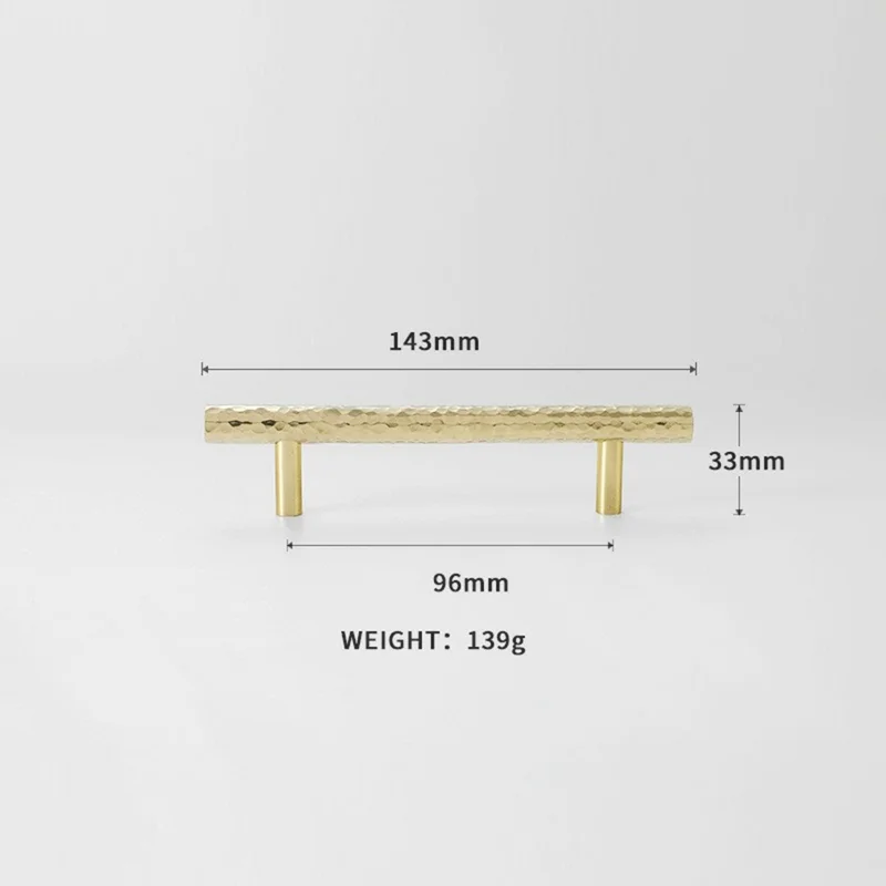 Uchwyt do szuflad z teksturą kowana, odstęp otworów 96 mm, styl europejski, brązowy, do szaf i szuflad