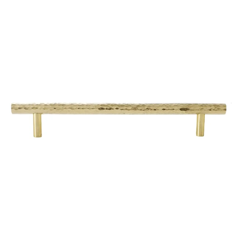 160mm Hole Spacing Hammered Texture Drawer Pull Cabinet Wardrobe European Style Brass Handle