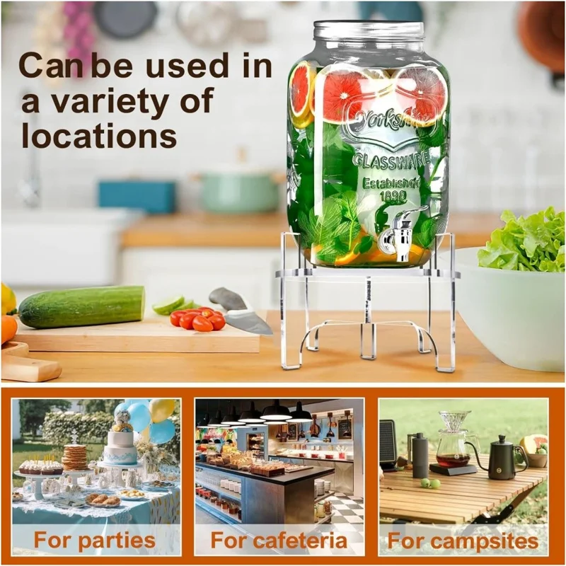Supporto in Acrilico per Dispenser di Bevande YX171-1 - Piccolo Porta Bevande e Supporto per Vaso, Ideale per Feste ed Eventi in Cucina