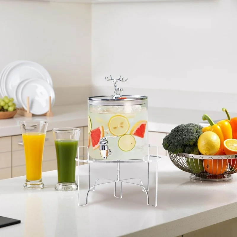 Supporto in Acrilico per Dispenser di Bevande YX171-1 - Piccolo Porta Bevande e Supporto per Vaso, Ideale per Feste ed Eventi in Cucina