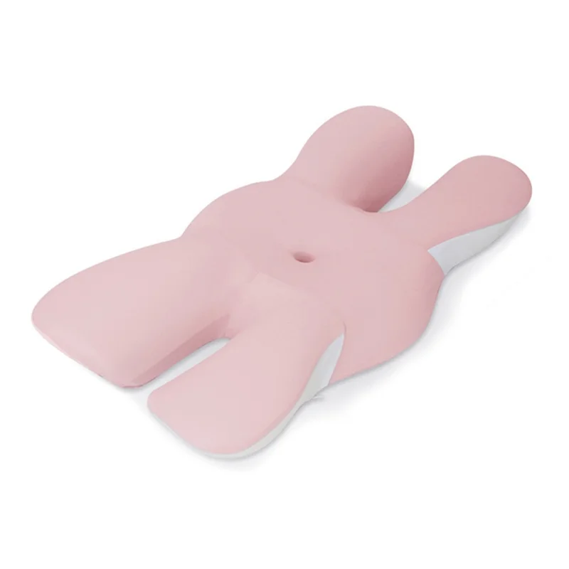 Almohada de Descanso Belleza con Espuma de Memoria - Soporte Cervical en Forma de Mariposa, Recuperación Lenta y Alivio de Presión Facial - Rosa