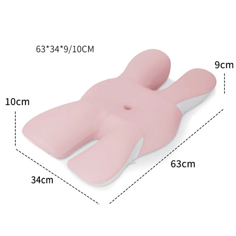 Almohada de Descanso Belleza con Espuma de Memoria - Soporte Cervical en Forma de Mariposa, Recuperación Lenta y Alivio de Presión Facial - Rosa