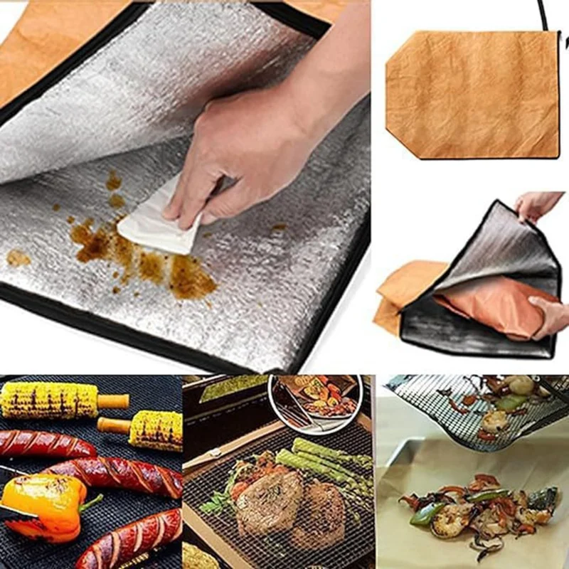 Bolsa Aislante de Gran Capacidad de Papel Kraft para Barbacoa, Enfriador de Carne, con Revestimiento de Aluminio Grueso (Sin BPA, Sin FDA)