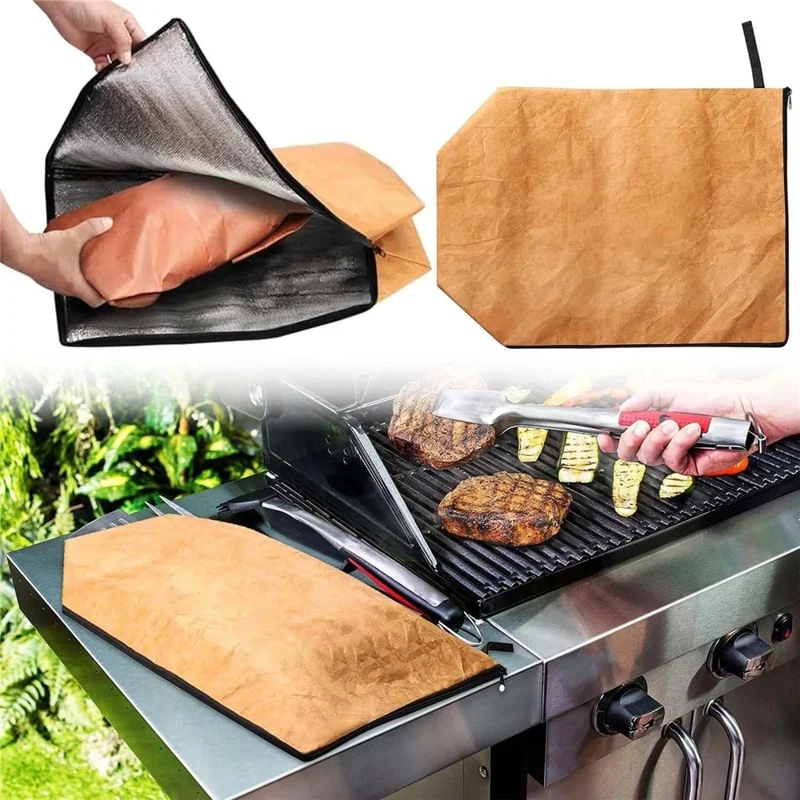 Термоизолированная сумка для еды BBQ Пикник большой емкости с алюминиевой фольгой и термоизоляцией (Без БПА, без FDA)
