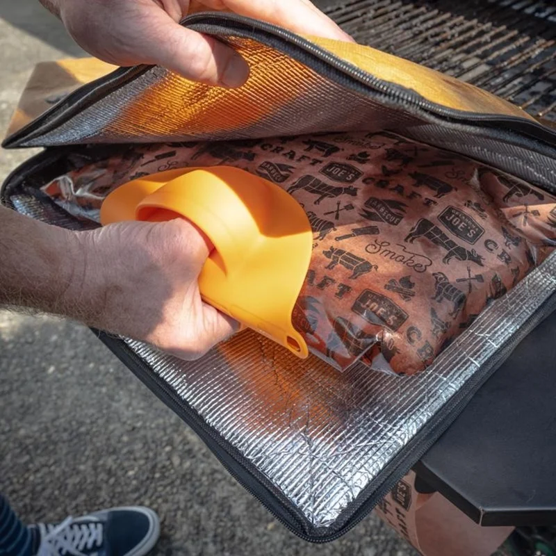 Термоизолированная сумка для еды BBQ Пикник большой емкости с алюминиевой фольгой и термоизоляцией (Без БПА, без FDA)
