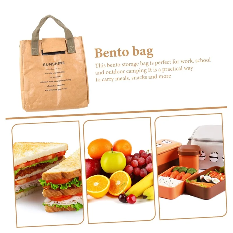Bolsa Térmica Grande Capacidade para Almoço - Trabalho Escola Marmita Térmica Transportadora - Marrom