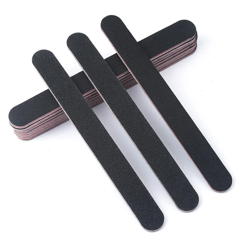 10 Uds. Lima de Uñas Doble Cara de EVA + Partículas Abrasivas Rojas para Uñas Naturales y de Gel - Herramienta Profesional de Manicura