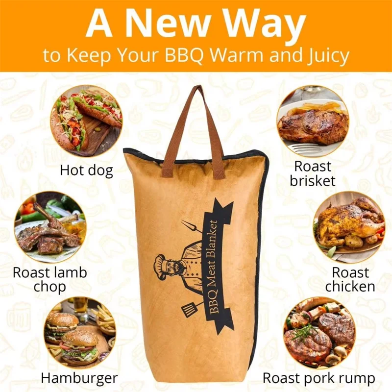 21 Zoll isolierte Kühltasche BBQ Picknick Große Kapazität Alufolien Fleisch Aufbewahrungstasche (BPA-frei, Keine FDA)