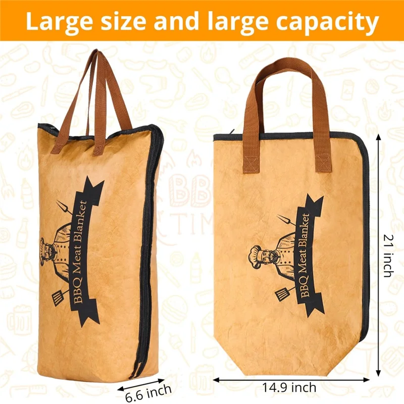21 Zoll isolierte Kühltasche BBQ Picknick Große Kapazität Alufolien Fleisch Aufbewahrungstasche (BPA-frei, Keine FDA)