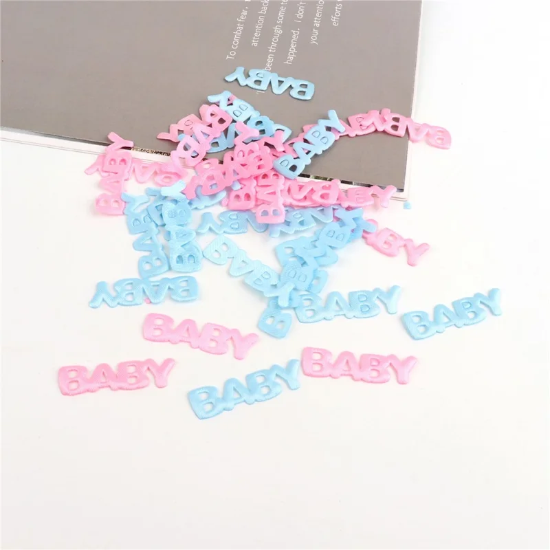 100 Pièces de Décoration de Fête d'Anniversaire et de Baptême - Lettres en Tissu Éponge - Rose
