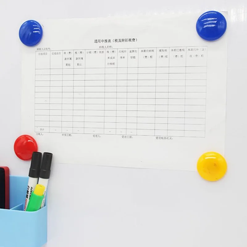 24Pcs 30mm Colorful Round Magnets Whiteboard Strong Magnetic Buttons for Office Home DIY