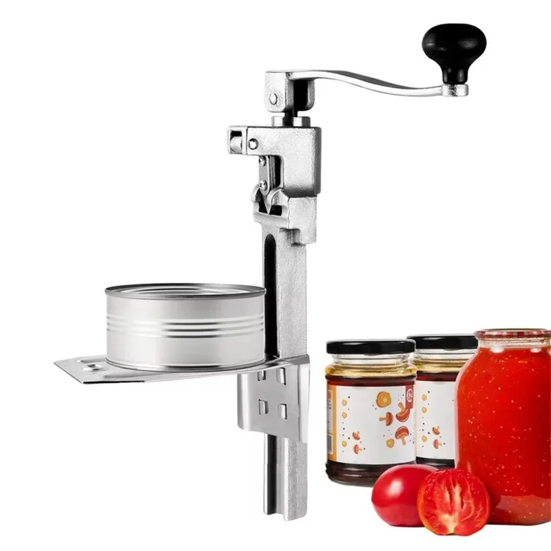 Abridor de Latas Manual com Cabo Longo e Grampo de Mesa para Uso Comercial em Restaurantes e Hotéis