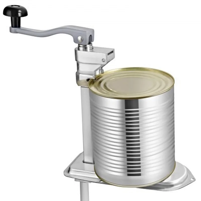 Abridor de Latas Manual com Cabo Longo e Grampo de Mesa para Uso Comercial em Restaurantes e Hotéis