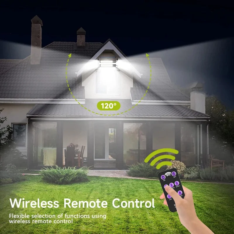 2 Peças Luminária de Parede Externa com Painel Solar IP65 à Prova d'Água com Sensor de Movimento para Jardim, Paisagem e Quintal