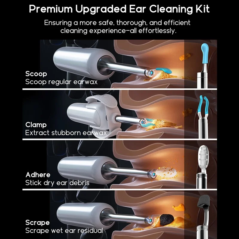 BEBIRD Home 30S 4 in 1 Smart Visual Ear Cleaner Ear Wax Removal Stick HD Endoscope Earpick