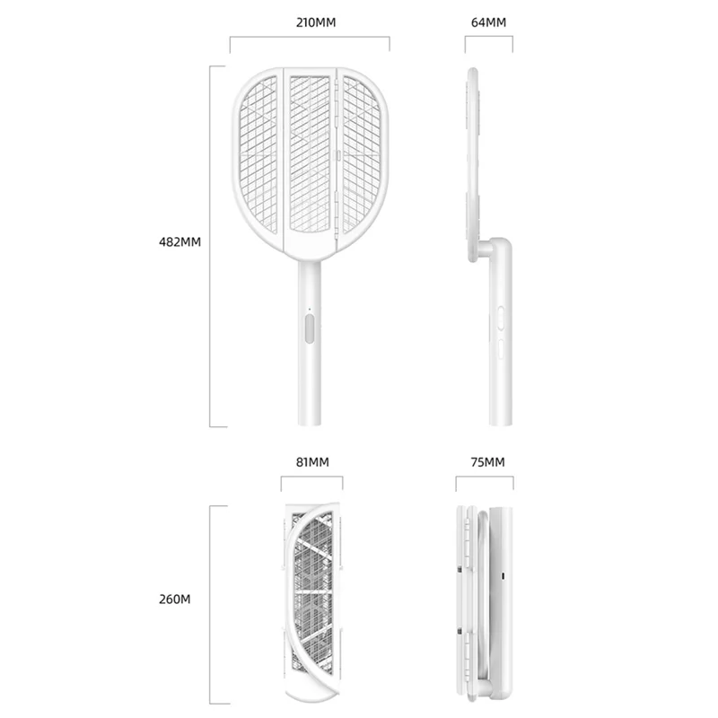 LTZ02 2 in 1 Foldable Electric Mosquito Swatter Rechargeable Mosquito Killer Lamp for Indoor Outdoor