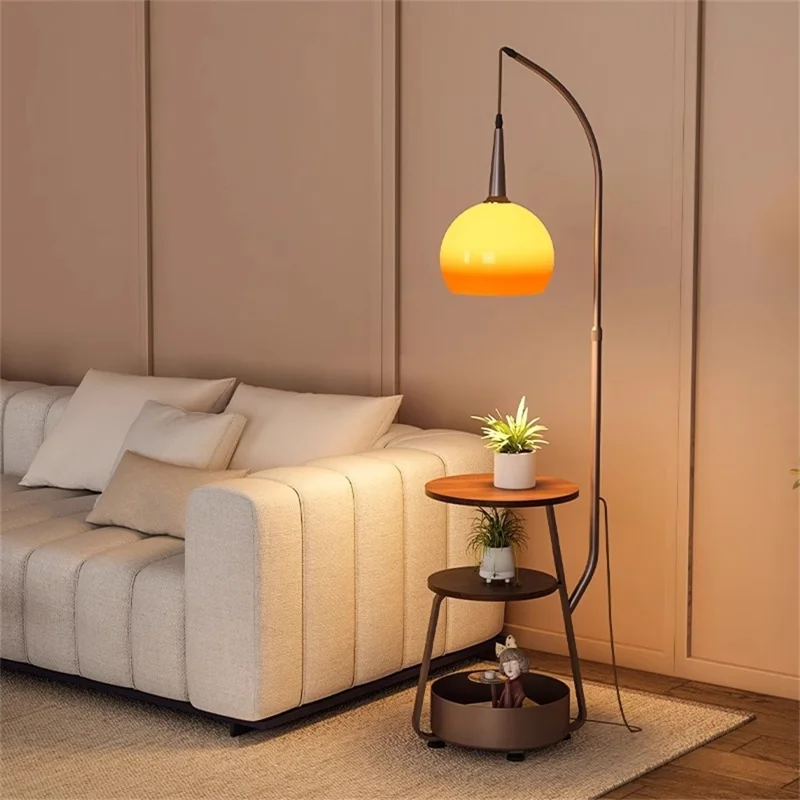 Moderne Stehlampe mit Ablage Nachttisch für Wohnzimmer Sofa Seitliche Augenfreundliche Atmosphärenleuchte