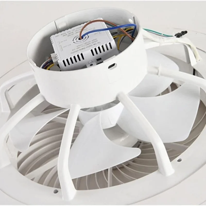 Moderne LED-Deckenleuchte für Wohn- und Esszimmer mit 3 Geschwindigkeitsstufen, ultradünner Ventilator mit Fernbedienung - Schwarz