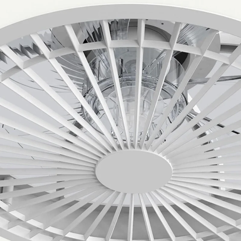 Moderne LED-Deckenleuchte für Wohn- und Esszimmer mit 3 Geschwindigkeitsstufen, ultradünner Ventilator mit Fernbedienung - Schwarz