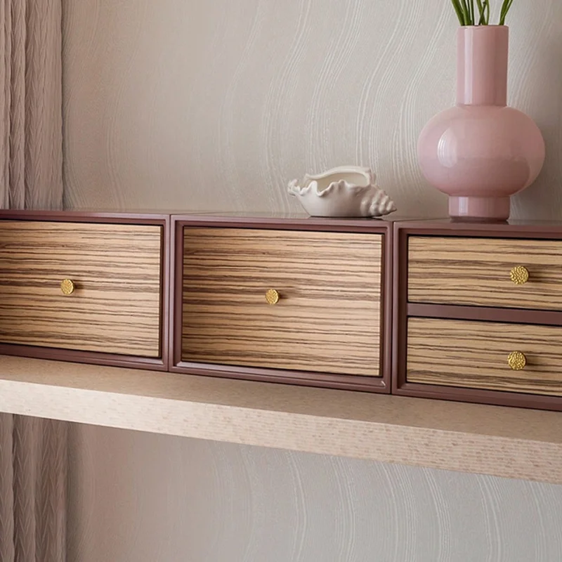 Size L Brass French Cabinet Pull 6134 Hammered Texture Wardrobe Handle Drawer Knob Single Hole, 30 x 20mm - Gold
