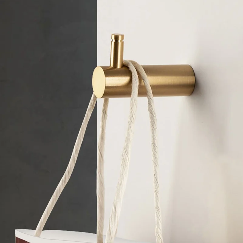 YG-003 Gebürsteter Messing-Wandhaken 20 x 60mm Kleiderhaken für Flur, Schlafzimmer, Badezimmer - Bronze