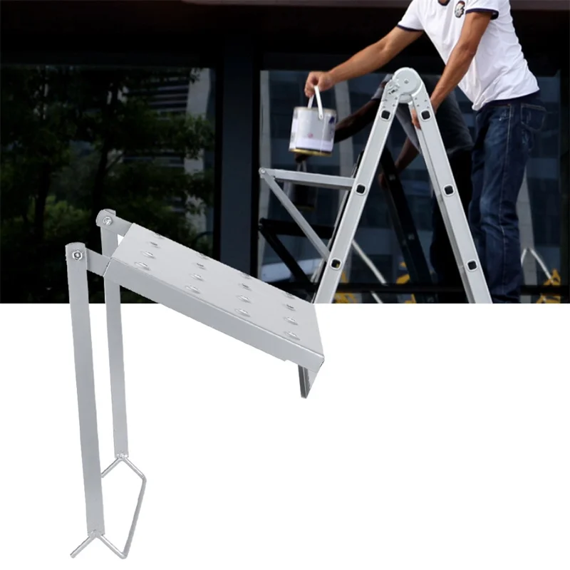 Ladder Work Platform Wide Pedal Attachment Work Ladder Tray for Painter, 150kg Load Capacity