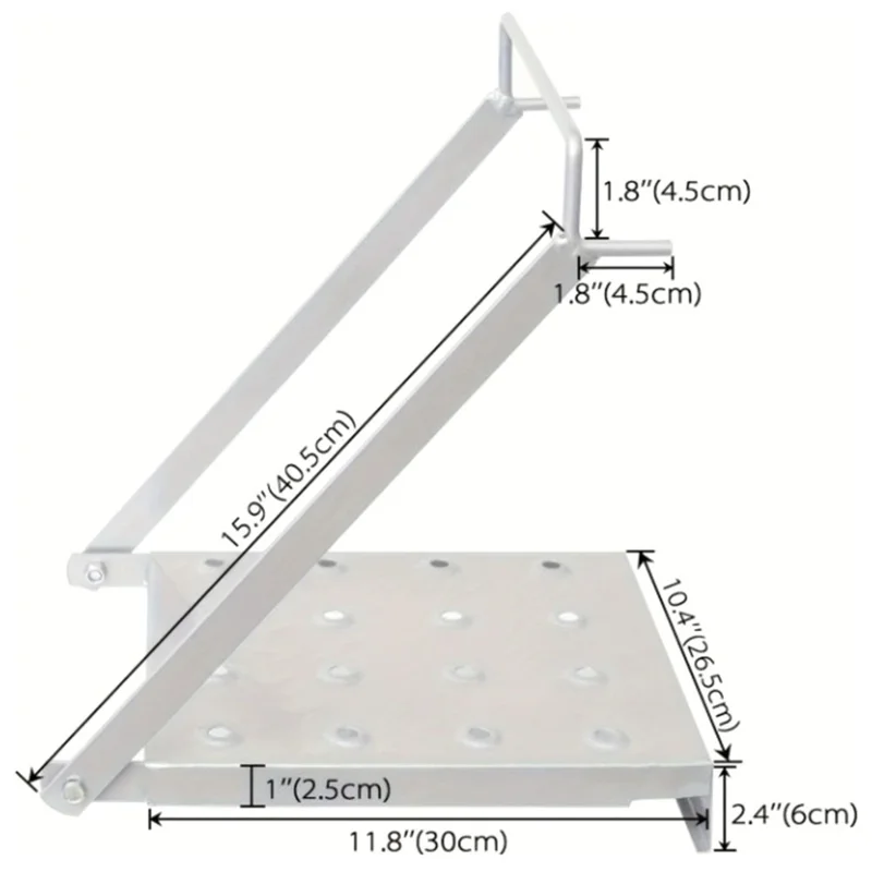 Ladder Work Platform Wide Pedal Attachment Work Ladder Tray for Painter, 150kg Load Capacity