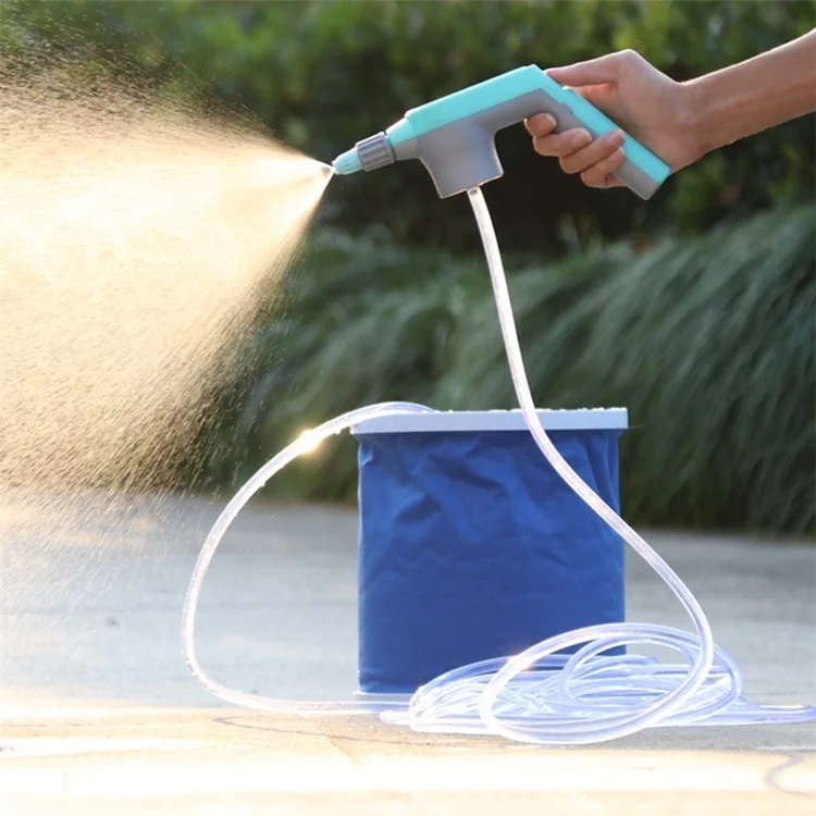 Pumpor à Jardin Électrique Multifonction Pulporteur à Haute Pression la Pelouse à Pelouse Buzzle Tête de Pulvérisateur Avec Tuyau D'eau de 3 Mètres Pour Boire - Bleu