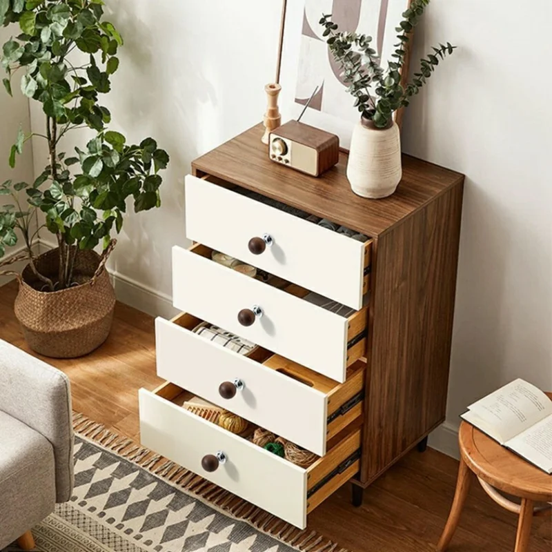 8187 30mm Diameter Walnut Wood Brass Cabinet Door Handle Round Ball Drawer Wardrobe Pull Knob - Copper Color