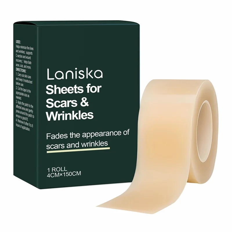 LANISKA 4 x 150cm Strisce per il Trattamento delle Cicatrici per Levigare e Nutrire la Pelle, LA-B06-0026-01